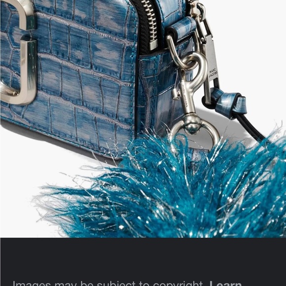 Marc Jacobs Blue Croc-Embossed Crossbody Bag - Picture 8 of 16